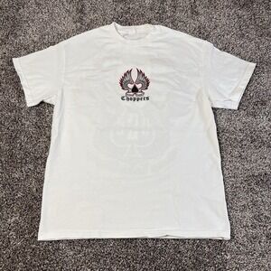 Vintage Orange County Choppers Shirt Mens Size M White Vegas Motorcycle Dice Y2K